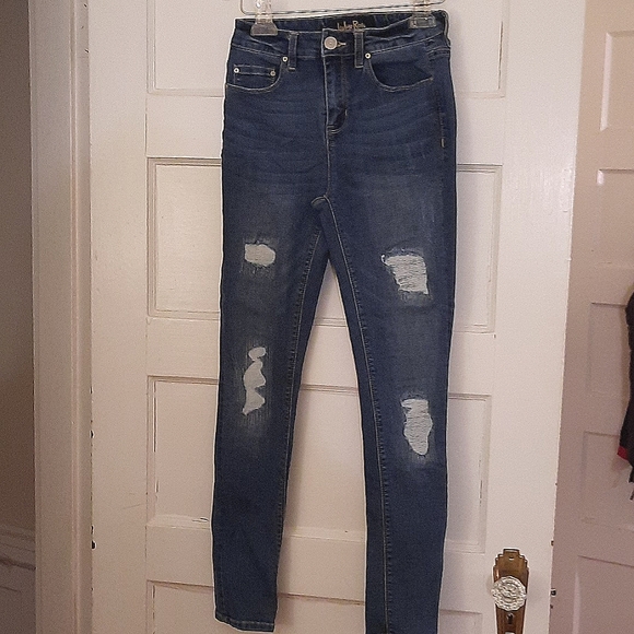 Indigo Rein distressed high waisted jeans - Picture 3 of 8